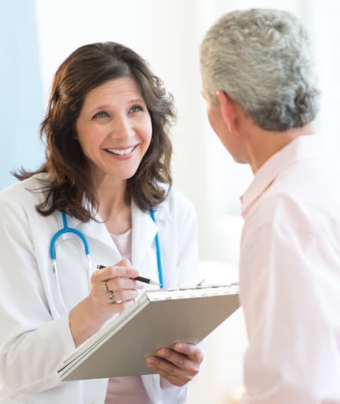 Image of doctor speaking with patient